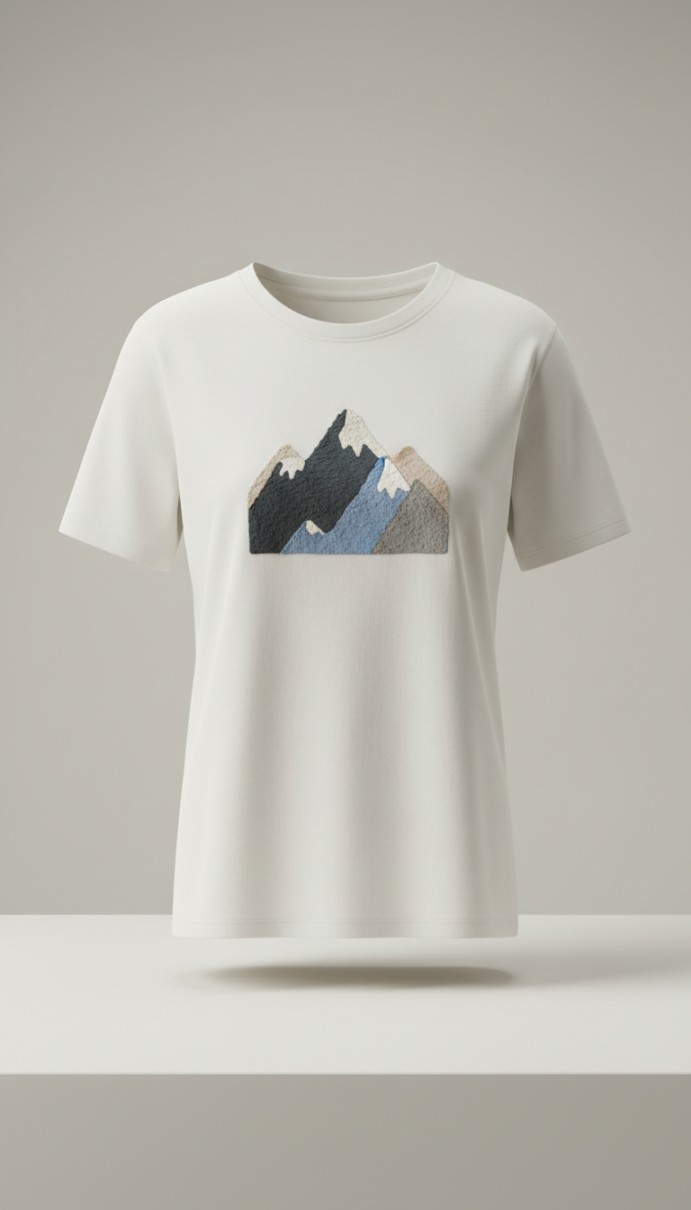 Graphic Tee with Metallic Detailing