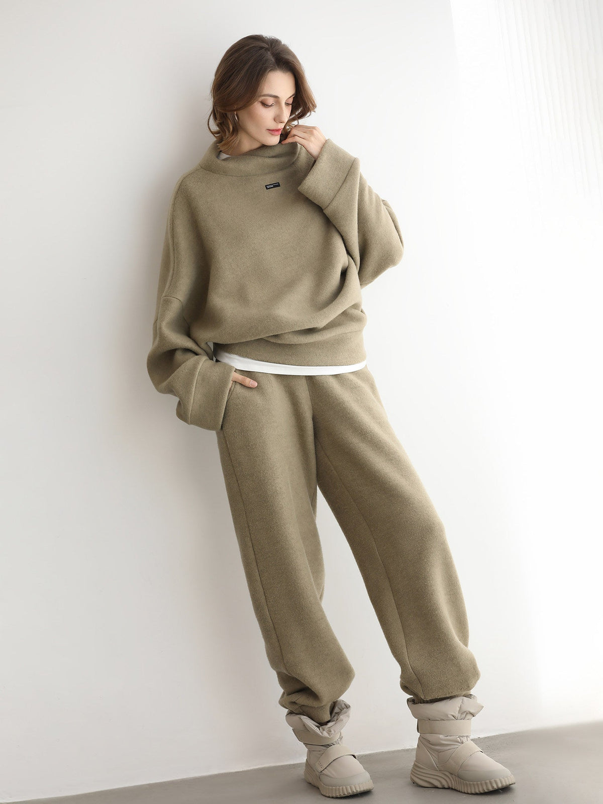 Stylish Versatile Casual Sportswear Hoodie Two-piece Set