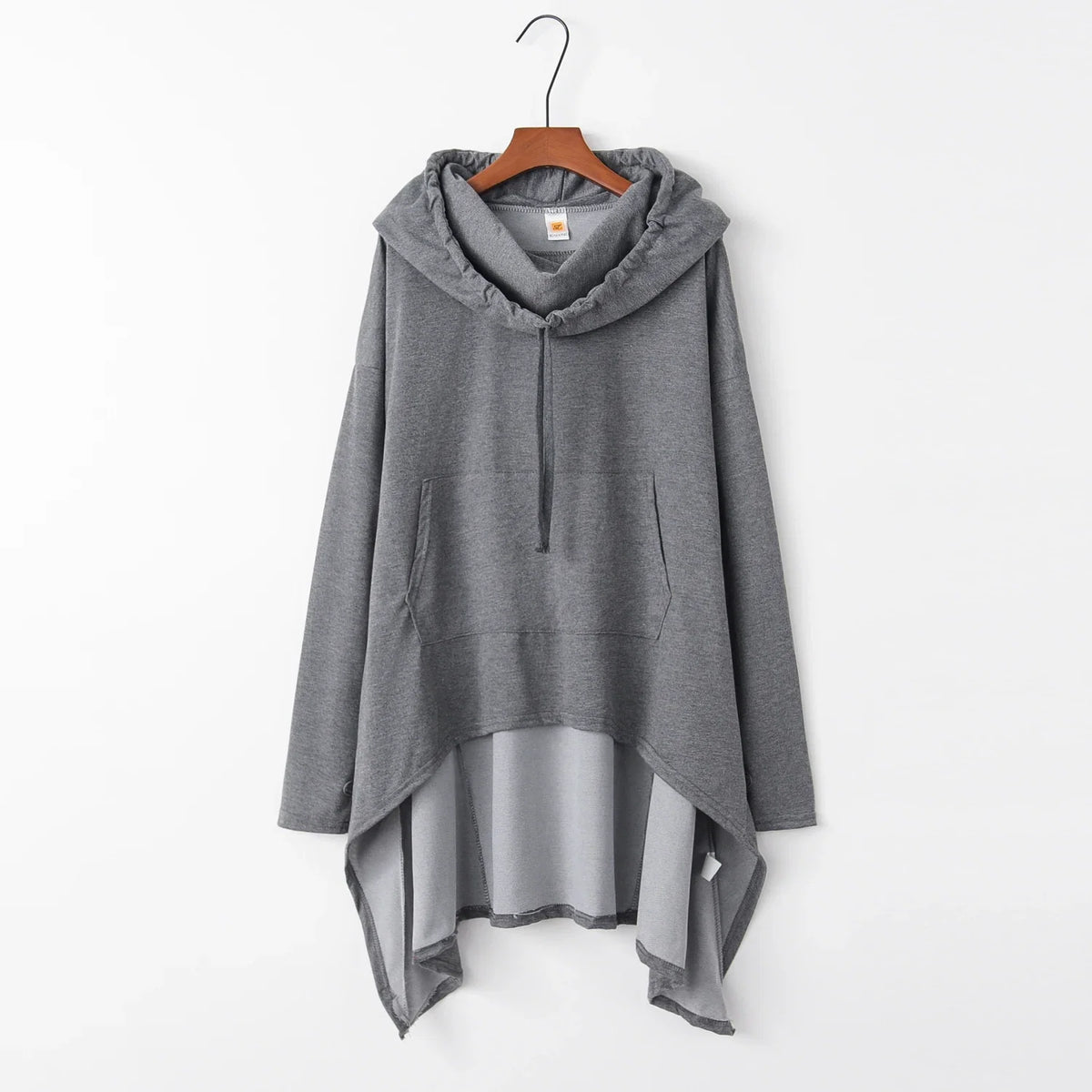 Fashion Trends New European and N Pure Color Long Hoodie