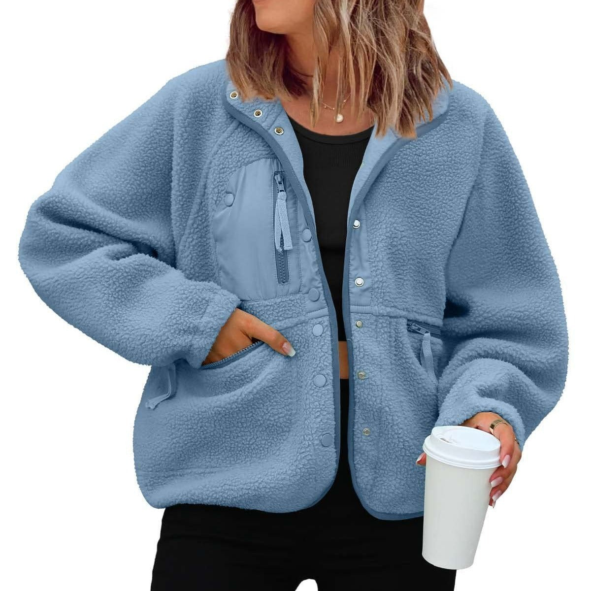 Polar Fleece Sports And Leisure Sweater Jacket Top